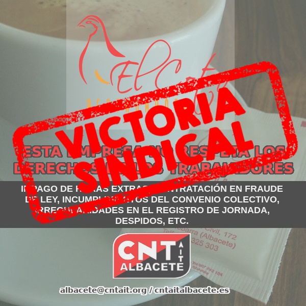 [Sindical] Victoria sindical contra el Hostal El Coto de Tobarra SL